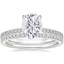 Platinum Petite Demi Diamond Ring (1/5 ct. tw.) with Luxe Ballad Diamond Ring (1/4 ct. tw.)
