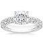 18K White Gold Ellora Half Coverage Diamond Ring, smalltop view