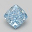 2.04 Ct. Fancy Vivid Blue Cushion Lab Grown Diamond