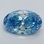 2.12 Ct. Fancy Vivid Malibu Blue Oval Lab Grown Diamond