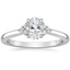 18K White Gold Melody Diamond Ring, smalltop view