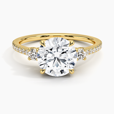 18K Yellow Gold Lyra Three Stone Diamond Ring (1/4 ct. tw.)