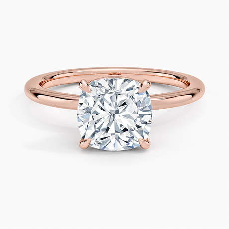14K Rose Gold Hidden Heart Solitaire Ring