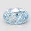 5.07 Ct. Fancy Vivid Blue Oval Lab Grown Diamond