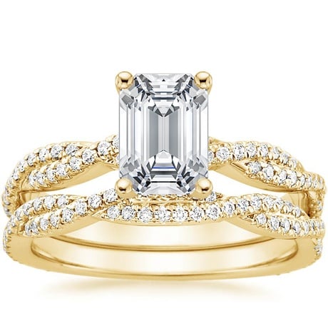 18K Yellow Gold Petite Luxe Twisted Vine Bridal Set (1/2 ct. tw.)