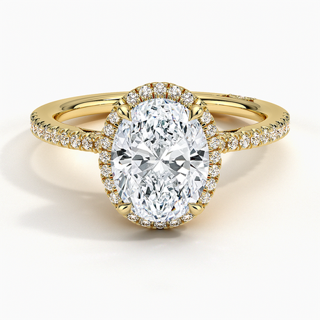 18K Yellow Gold Simply Tacori Cathedral Drape Diamond Ring