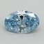 5.09 Ct. Fancy Vivid Blue Oval Lab Grown Diamond