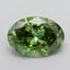 6.00 Ct. Fancy Vivid  Green Oval Lab Grown Diamond