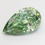 5.09 Ct. Fancy Vivid Green Pear Lab Grown Diamond