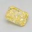 1.04 Ct. Fancy Vivid  Yellow Radiant Lab Grown Diamond