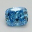 1.07 Ct. Fancy Vivid Blue Cushion Lab Grown Diamond