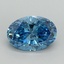 2.22 Ct. Fancy Vivid Blue Oval Lab Grown Diamond