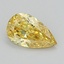 1.05 Ct. Fancy Vivid  Yellow Pear Lab Grown Diamond