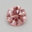 0.37 Ct. Fancy Vivid Pink Round Lab Grown Diamond