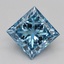 2.57 Ct. Fancy Vivid Blue Princess Lab Grown Diamond