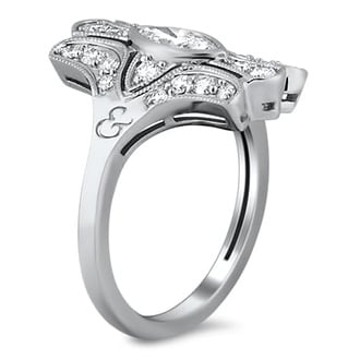 Custom Vintage Inspired Marquise Diamond Ring