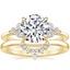 18K Yellow Gold Luxe Melody Diamond Ring (1/5 ct. tw.) with Lunette Diamond Ring