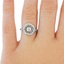 The Babette Ring, smalltop view on a hand