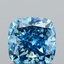 1.05 Ct. Fancy Vivid Blue Cushion Lab Grown Diamond