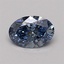 0.49 Ct. Fancy Vivid Blue Oval Lab Grown Diamond