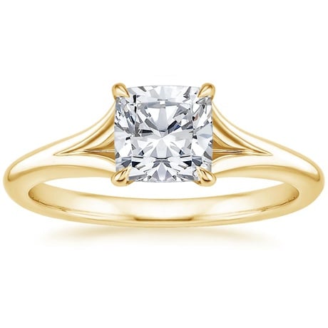 18K Yellow Gold Reverie Ring with Flair Diamond Ring (1/6 ct. tw.)