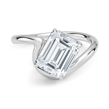 Platinum Aire Solitaire Ring