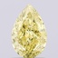 1.05 Ct. Fancy Vivid  Yellow Pear Lab Grown Diamond