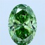 3.00 Ct. Fancy Vivid Green Oval Lab Grown Diamond