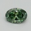 0.9 Ct. Fancy Vivid Pacific Green Oval Lab Grown Diamond