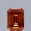 0.94 Ct. Fancy Intense Orange Emerald Lab Grown Diamond