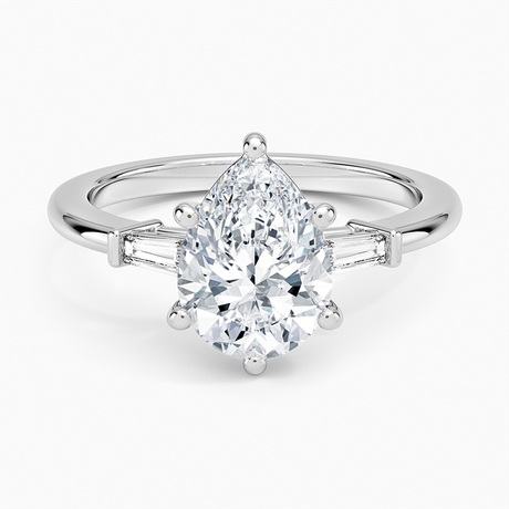 Platinum Symphony Tapered Baguette Three Stone Diamond Ring (1/5 ct. tw.)