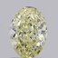 1.06 Ct. Fancy  Yellow Oval Lab Grown Diamond