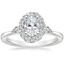 Platinum Geo Halo Diamond Ring, smalltop view