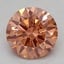0.70 Ct. Fancy Intense Orange Pink Round Lab Grown Diamond