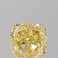 0.92 Ct. Fancy Intense Yellow Cushion Lab Grown Diamond