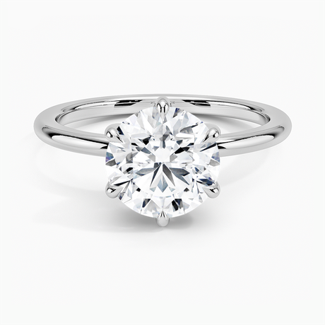 18K White Gold Fairmined 1.5mm Six-Prong Solitaire Ring