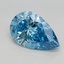 3.06 Ct. Fancy Vivid Blue Pear Lab Grown Diamond