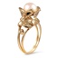 The Valoria Ring, smalltop view on a hand