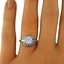The Caroline Ring, smalltop view on a hand