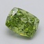 2.03 Ct. Fancy Vivid  Green Cushion Lab Grown Diamond