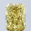 3.08 Ct. Fancy Vivid Yellow Radiant Lab Grown Diamond