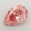3.76 Ct. Fancy Vivid  Pink Pear Lab Grown Diamond