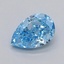 0.37 Ct. Fancy Vivid  Blue Pear Lab Grown Diamond