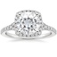 18K White Gold Joy Half-Coverage Diamond Ring, smalltop view