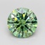2.02 Ct. Fancy Vivid Green Round Lab Grown Diamond