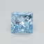 0.52 Ct. Fancy Vivid Blue Princess Lab Grown Diamond