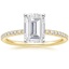 18K Yellow Gold Ballad Half Coverage Diamond Ring (1/8 ct. tw.), smalltop view
