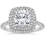 18K White Gold Soleil Halo Diamond Ring (1/2 ct. tw.), smalltop view