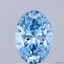 1.51 Ct. Fancy Vivid Blue Oval Lab Grown Diamond