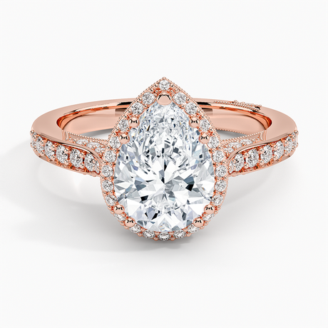 18K Rose Gold Tacori Dantela Bloom Diamond Ring